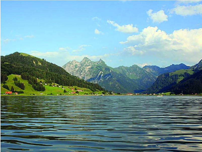 Il lago artificiale di Sihl.